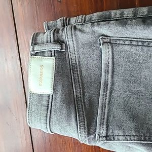 Express distressed skinny jeans. Grey. Like new.